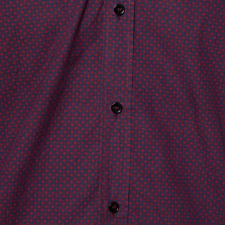 Pre Owned Dolce & Gabbana Gold Navy Printed Cotton Button Down Shirt XL