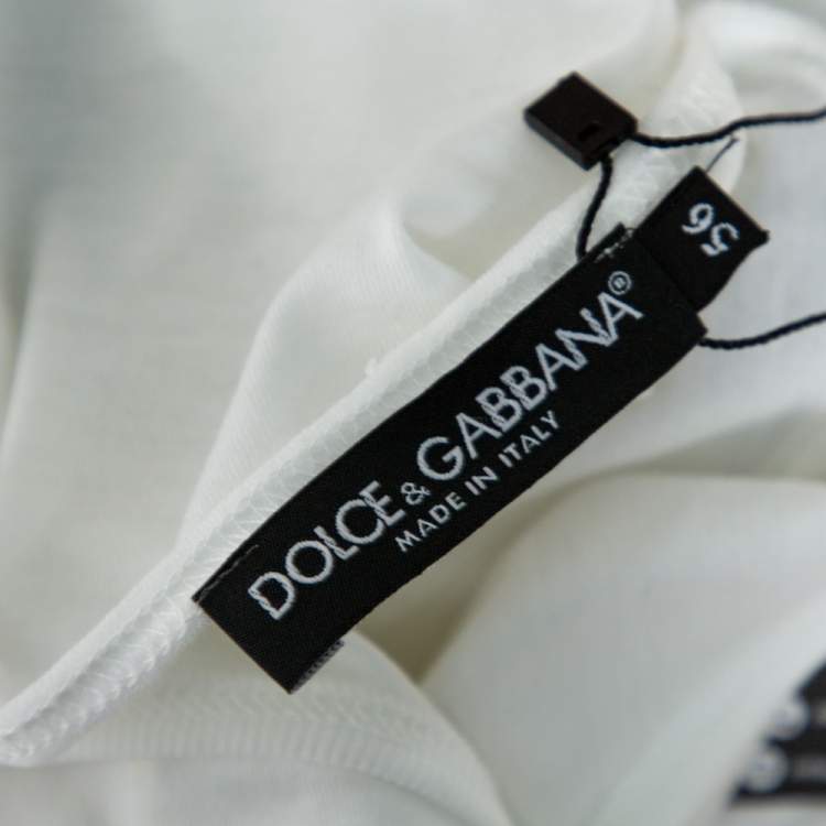 مملوكة مسبقًا Dolce & Gabbana White Cotton Popeye & Olive Print T-Shirt 3XL