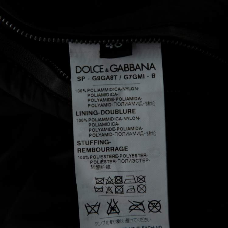 Pre Owned Dolce & Gabbana Black Owl patch Hoodie Bomber jacket M