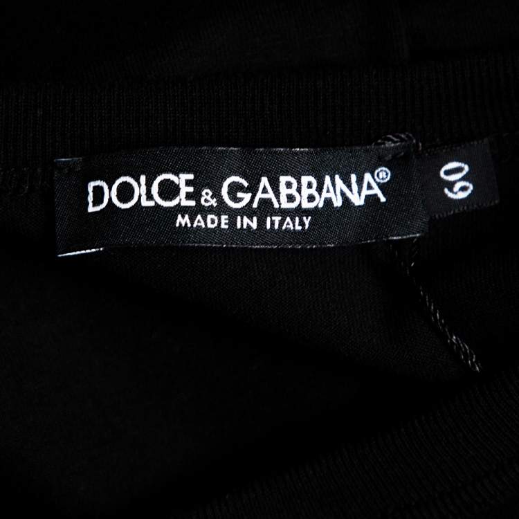 Pre Owned Dolce & Gabbana Black Royal Print Cotton Crew Neck T-Shirt 5XL