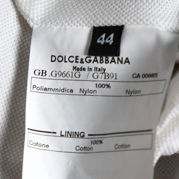 Pre Owned Dolce & Gabbana Cream Bomber Jacket XS