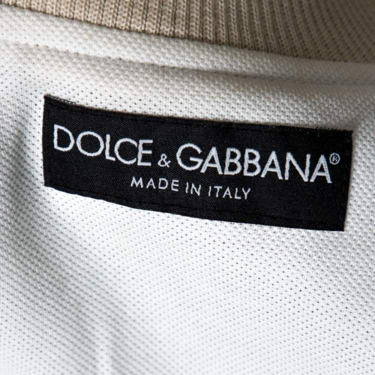 Pre Owned Dolce & Gabbana Cream Bomber Jacket XS