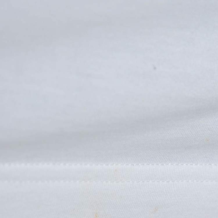 Pre Owned Dolce & Gabbana White Cotton Jersey Rose Print T-Shirt 4XL