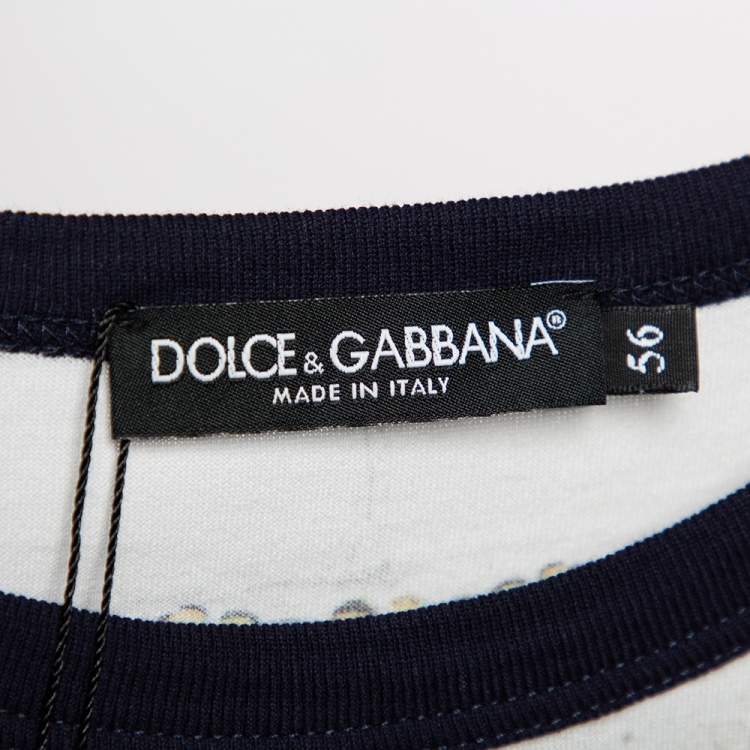 Pre Owned Dolce & Gabbana White Cotton Sicilian Print T-Shirt 3XL