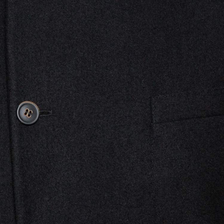 Pre Owned Dolce & Gabbana Black Double Breasted Wool Coat M
