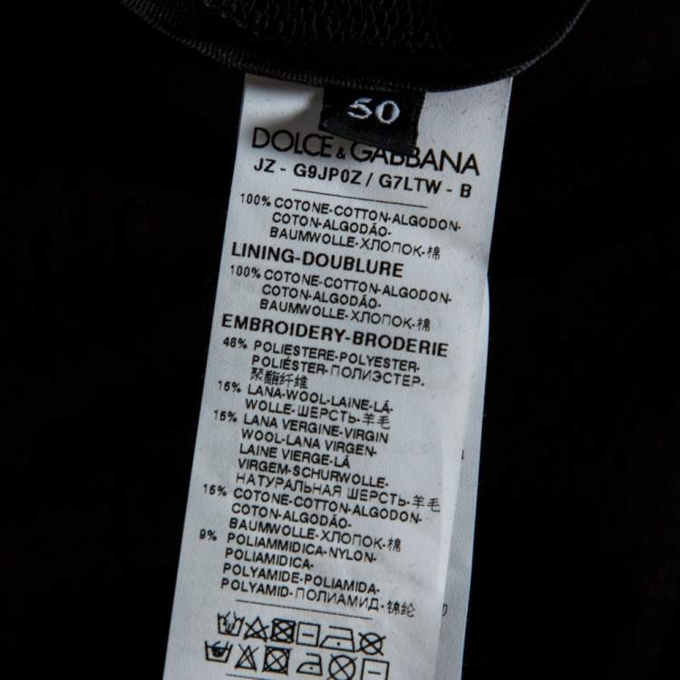 Pre Owned Dolce & Gabbana Black DG Family Patchwork Hooded Sweatshirt L