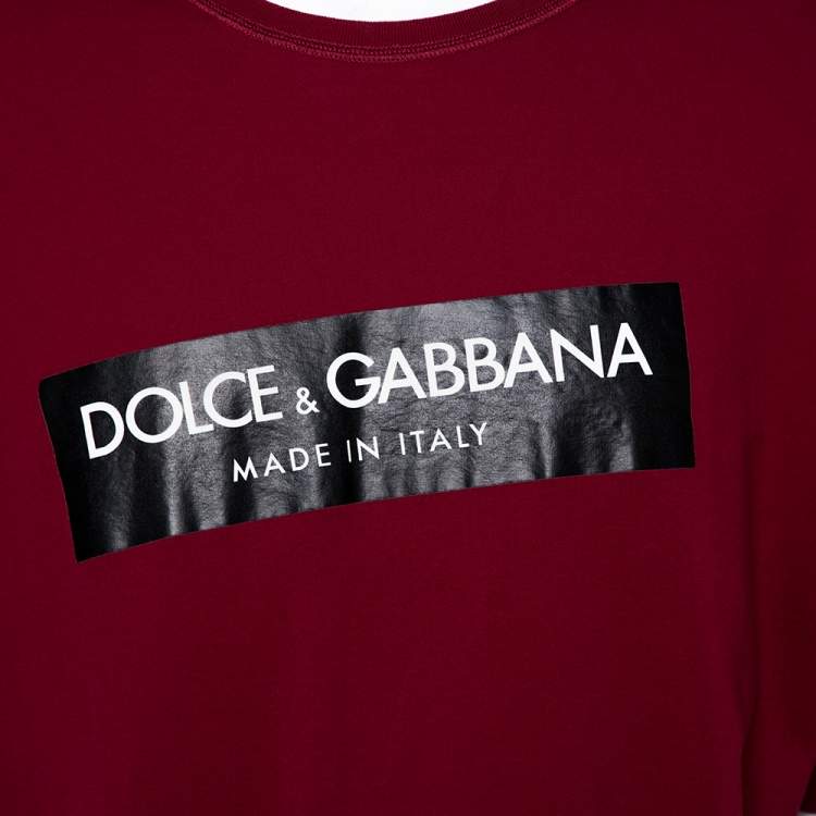 Pre Owned Dolce & Gabbana Red Cotton T-Shirt 4XL