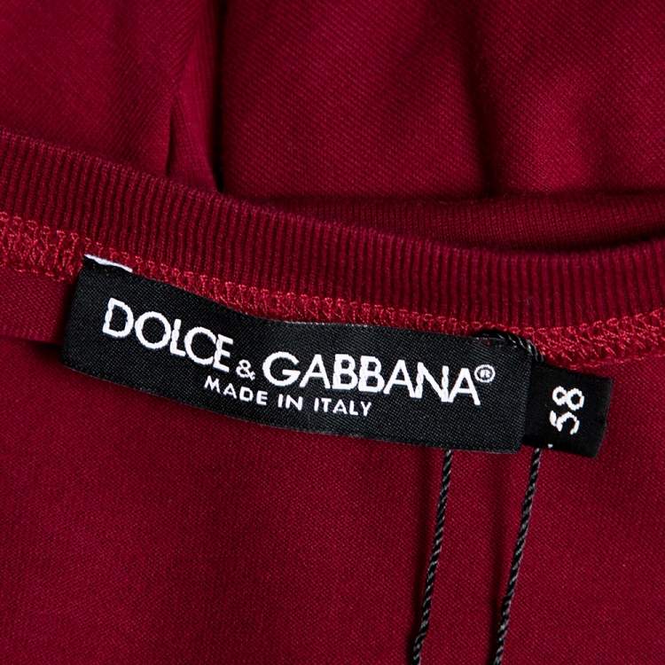 Pre Owned Dolce & Gabbana Red Cotton T-Shirt 4XL