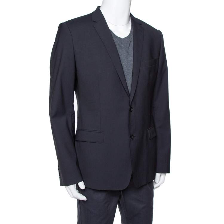 Pre Owned Dolce & Gabbana Navy Blue Wool Martini Tailored Jacket XL
