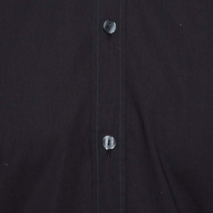 Pre Owned Dolce & Gabbana Black Cotton Stretch Long Sleeve Shirt XXL