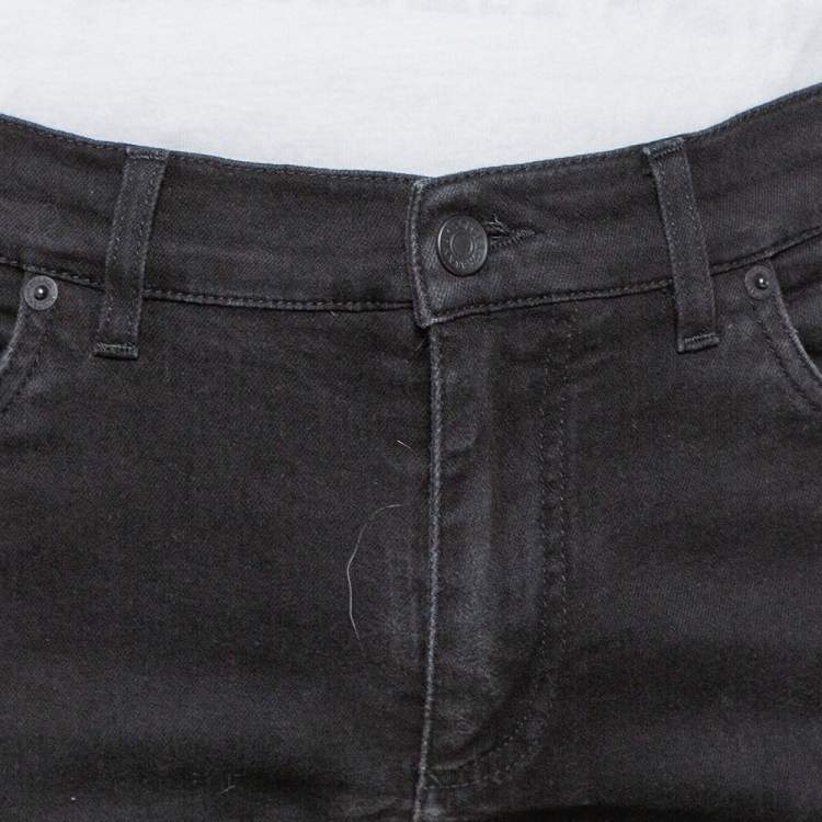 Pre Owned Dolce & Gabbana Capri Black Denim Stretch Jeans L