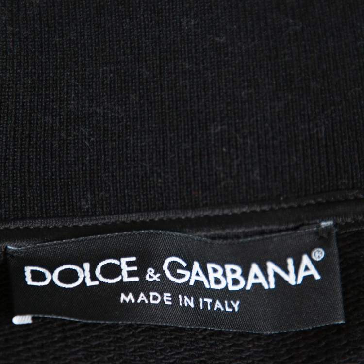 Pre Owned Dolce & Gabbana Monochrome Cotton Drop Shoulder Paneled Jumper 3XL