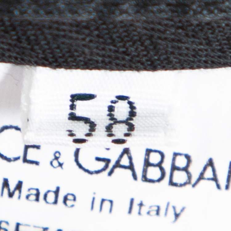 Pre Owned Dolce & Gabbana Navy Blue Coated Cotton Classic Trousers 4XL