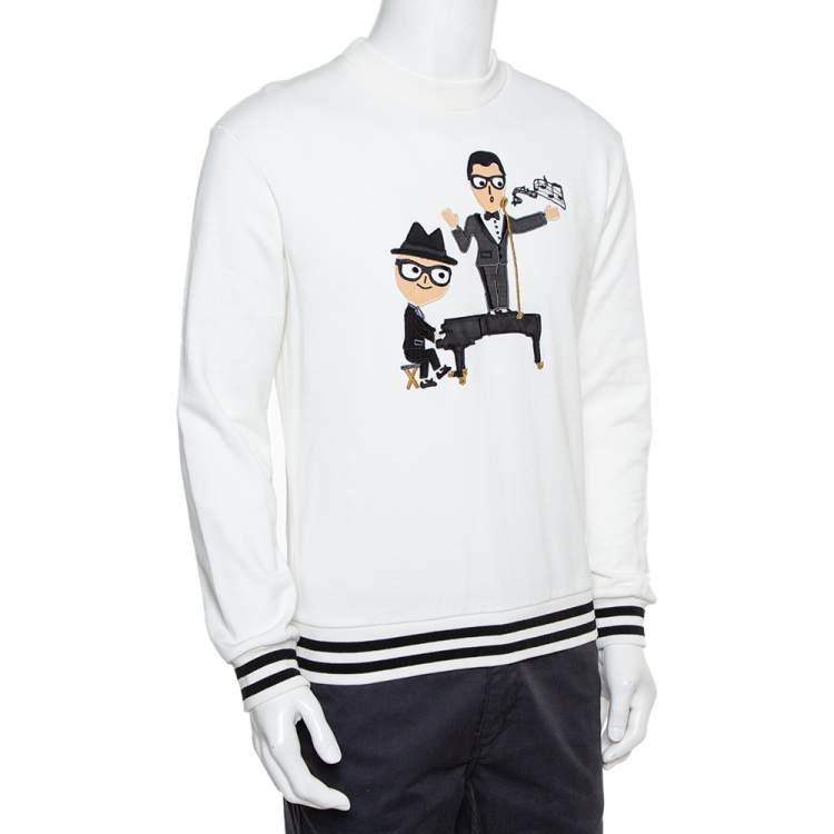 Dolce & Gabbana - Crewneck Sweater with Logo - Male - S