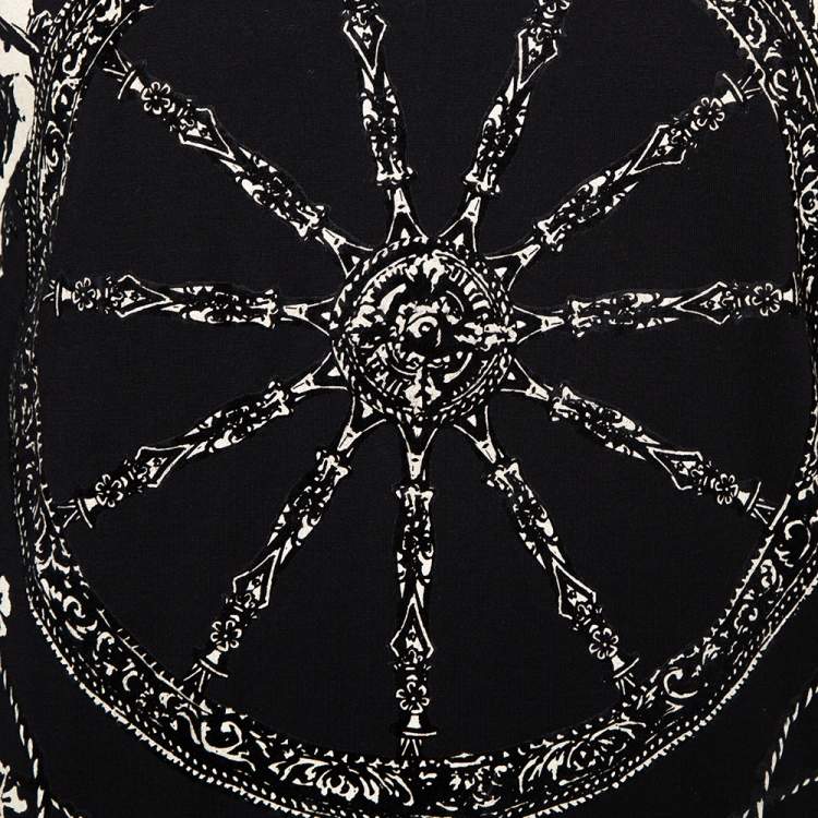 Pre Owned Dolce & Gabbana Black Velour Long Sleeve T-Shirt XS