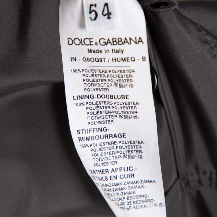 Pre Owned Dolce & Gabbana Black Synthetic Button Front Sleeveless Puffer Vest XXL