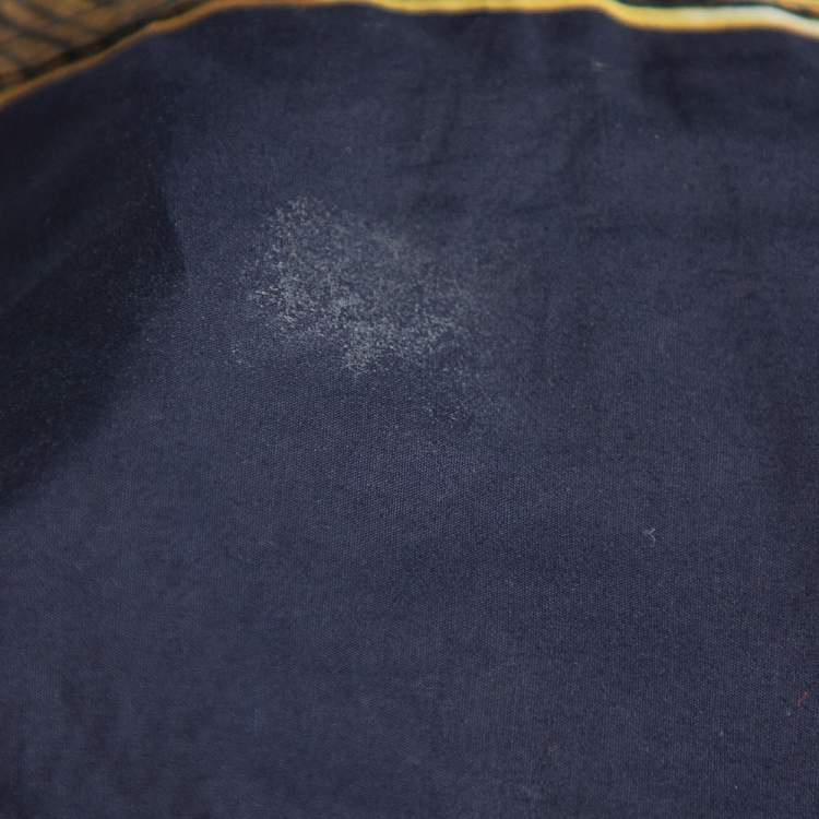 مملوكة مسبقًا Dolce & Gabbana Navy Blue Printed Cotton Button Front Gold Shirt M
