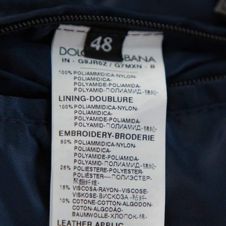 Pre Owned Dolce & Gabbana Dark Green Synthetic Cargo Pocket Detail Hooded Jacket M