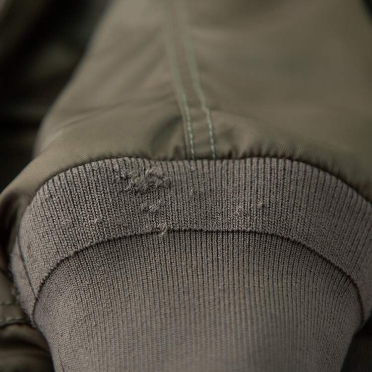 Pre Owned Dolce & Gabbana Dark Green Synthetic Cargo Pocket Detail Hooded Jacket M