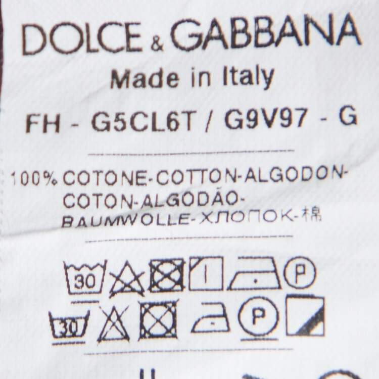 Pre Owned Dolce & Gabbana Wine Red Armour Printed Cotton Button Front Shirt L