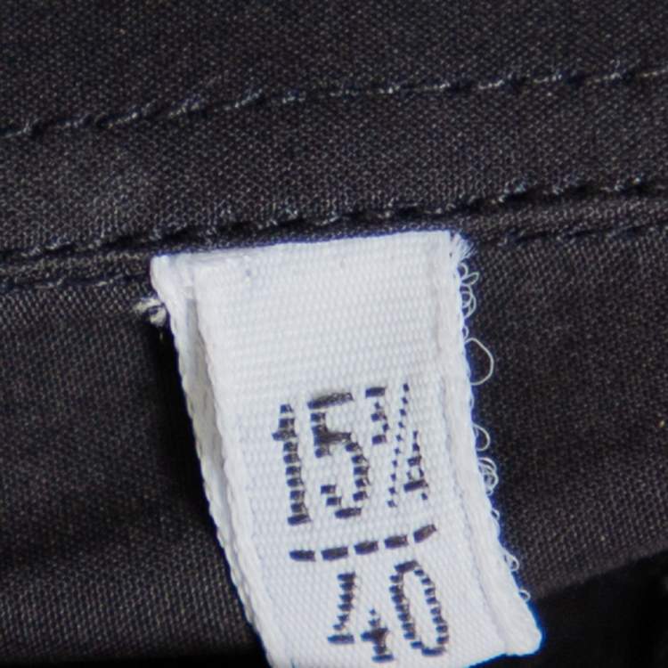 Pre Owned Dolce & Gabbana Black Cotton Button Front Shirt L