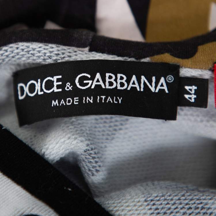 Pre Owned Dolce & Gabbana Multicolor Multiprinted Cotton Hoodie XS