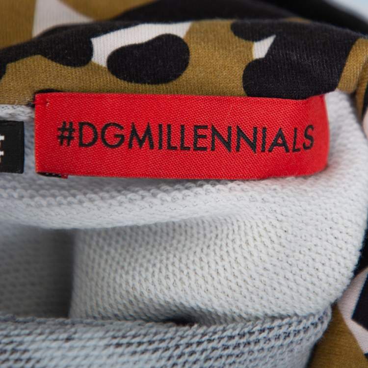 Pre Owned Dolce & Gabbana Multicolor Multiprinted Cotton Hoodie XS