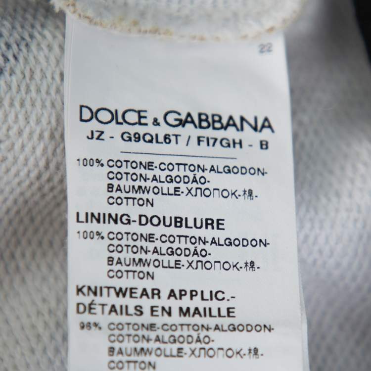 Pre Owned Dolce & Gabbana Multicolor Multiprinted Cotton Hoodie XS