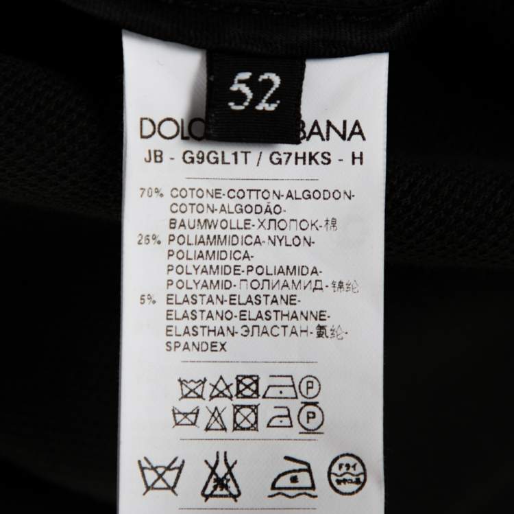 Pre Owned Dolce & Gabbana Dark Green Knit Contrast Trim Detail Zipper Front Jacket XL 