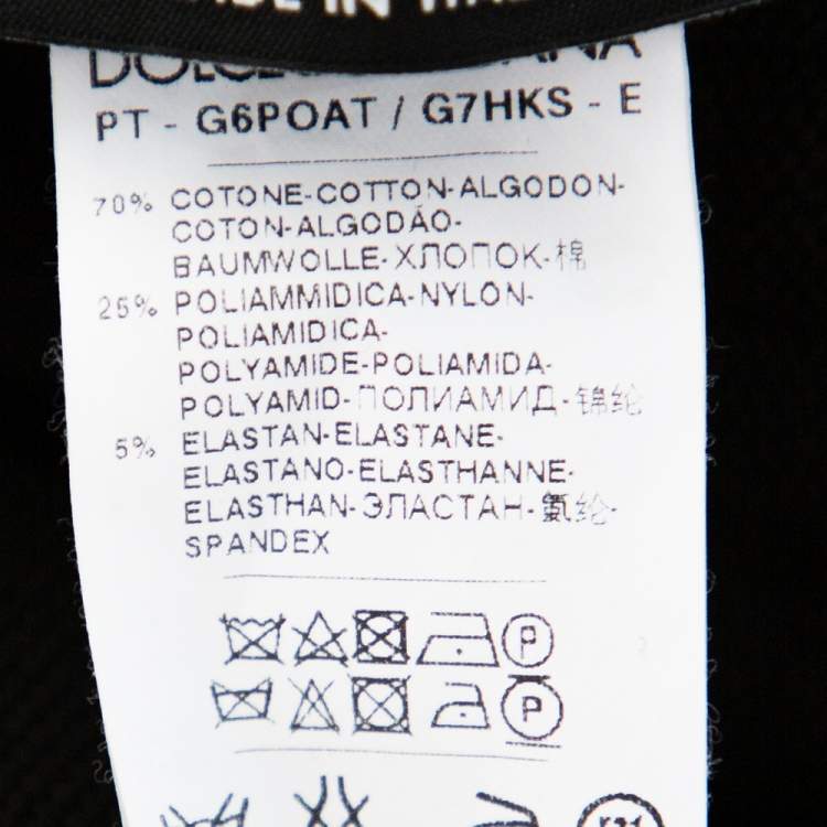 Pre Owned Dolce & Gabbana Dark Green Knit Contrast Trim Detail Track Pants M