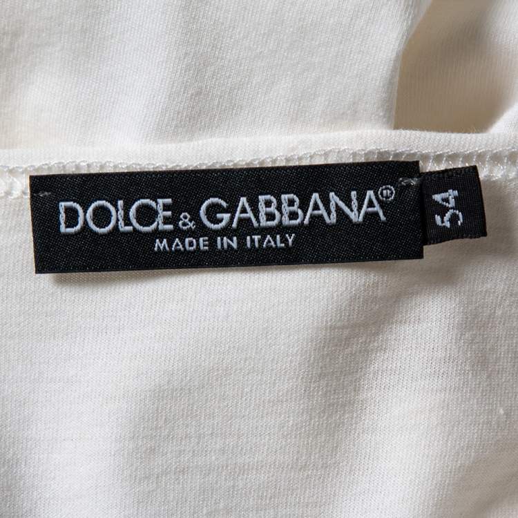 Pre Owned Dolce & Gabbana White Cotton Popeye & Olive Print T-Shirt XXL