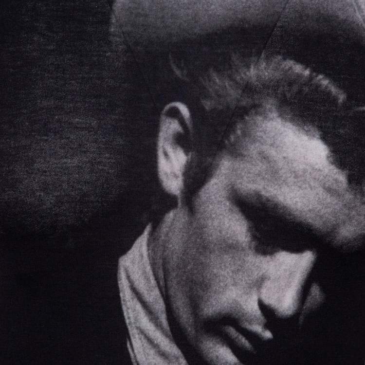 Pre Owned Dolce & Gabbana Black Cotton James Dean Printed Crewneck T-Shirt XS