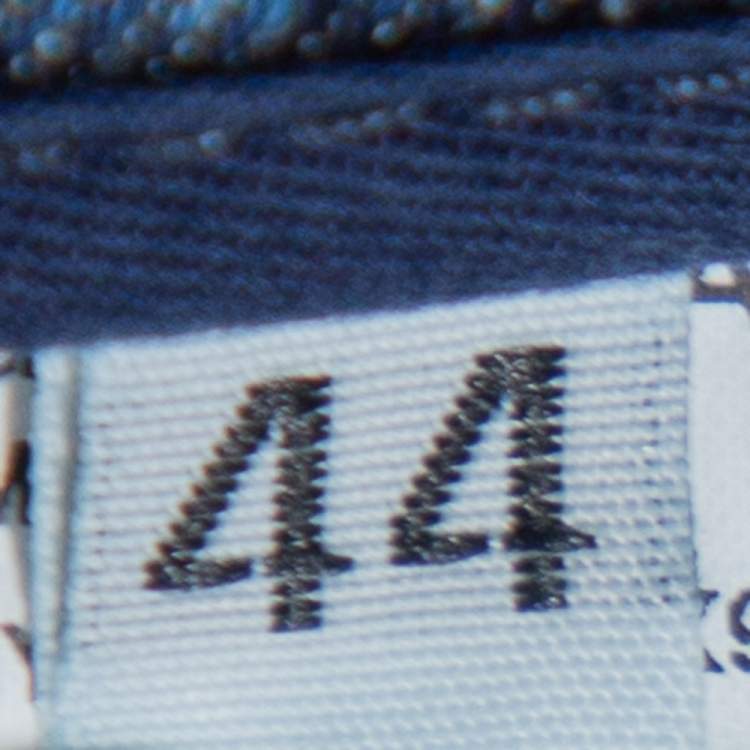 Pre Owned Dolce & Gabbana Navy Blue Faded Denim Distressed Comfort Jeans S