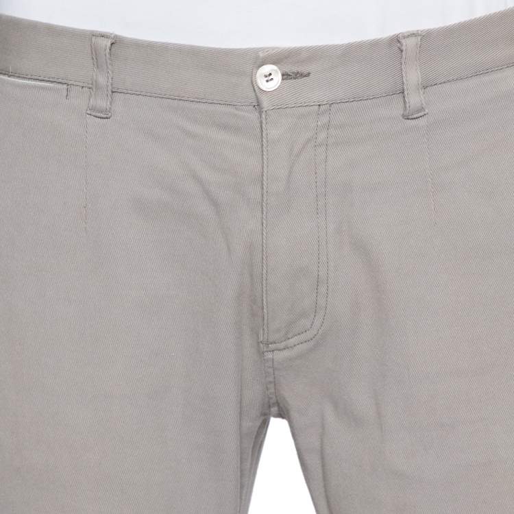 Pre Owned Dolce & Gabbana Beige Tapered Leg Trousers L
