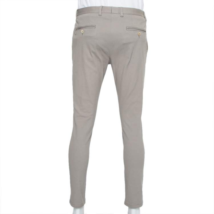 Pre Owned Dolce & Gabbana Beige Tapered Leg Trousers L