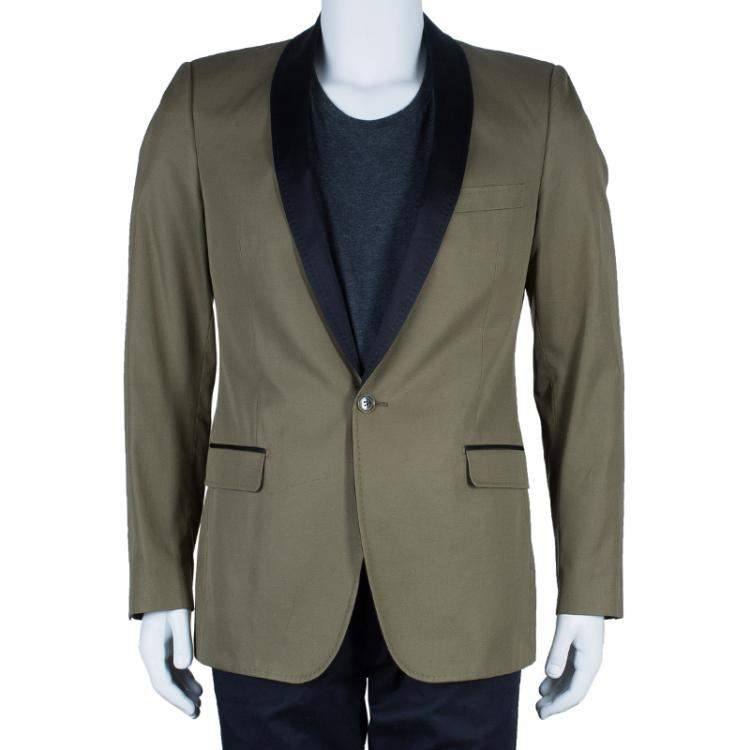 Pre Owned Dolce & Gabbana Men's Contrast Lapel Blazer M