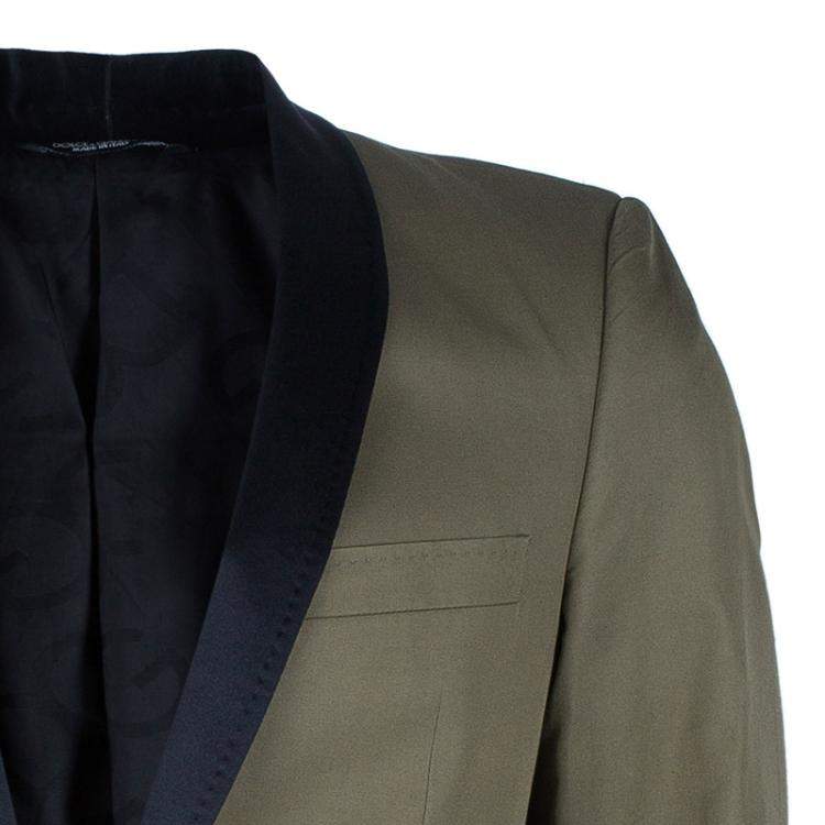 Pre Owned Dolce & Gabbana Men's Contrast Lapel Blazer M