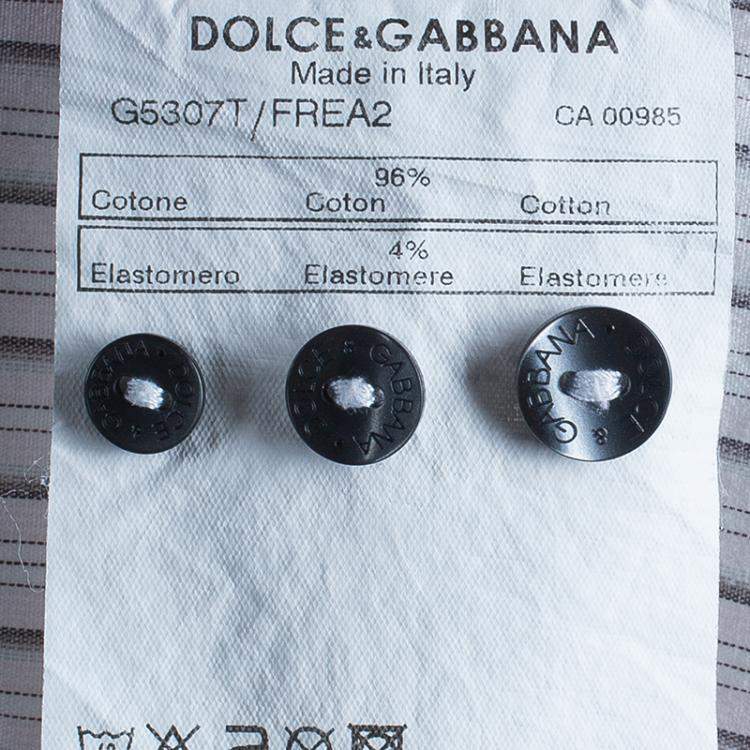 Pre Owned Dolce & Gabbana Men's Striped Button Down Shirt S
