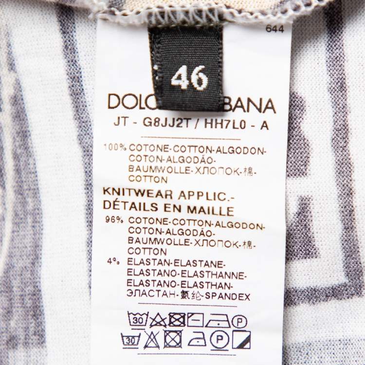 Pre Owned Dolce & Gabbana Multicolor Multiprinted Cotton Crewneck T-Shirt S