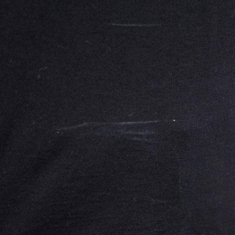 Pre Owned Dolce & Gabbana Black Logo Printed Cotton Crewneck T-Shirt S