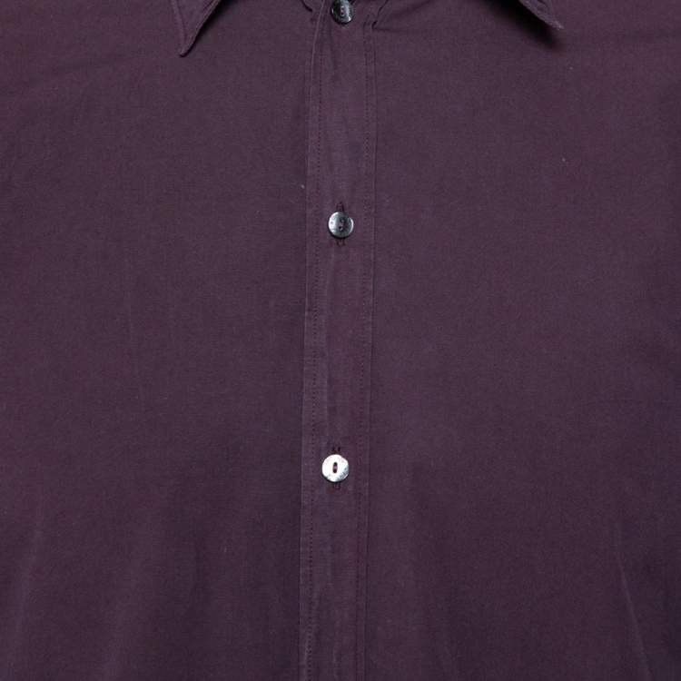 مملوكة مسبقًا Dolce & Gabbana Magenta Cotton Button Front Shirt L