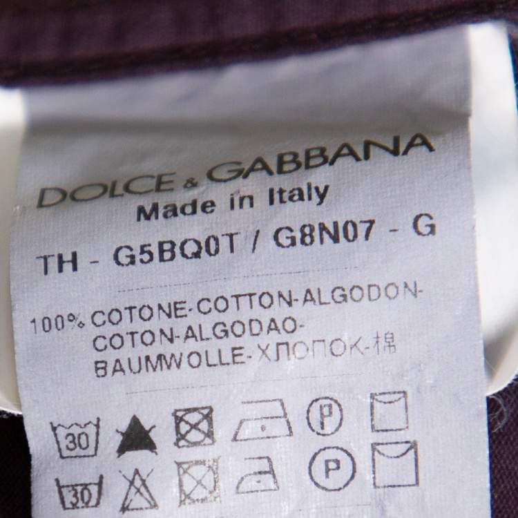 مملوكة مسبقًا Dolce & Gabbana Magenta Cotton Button Front Shirt L