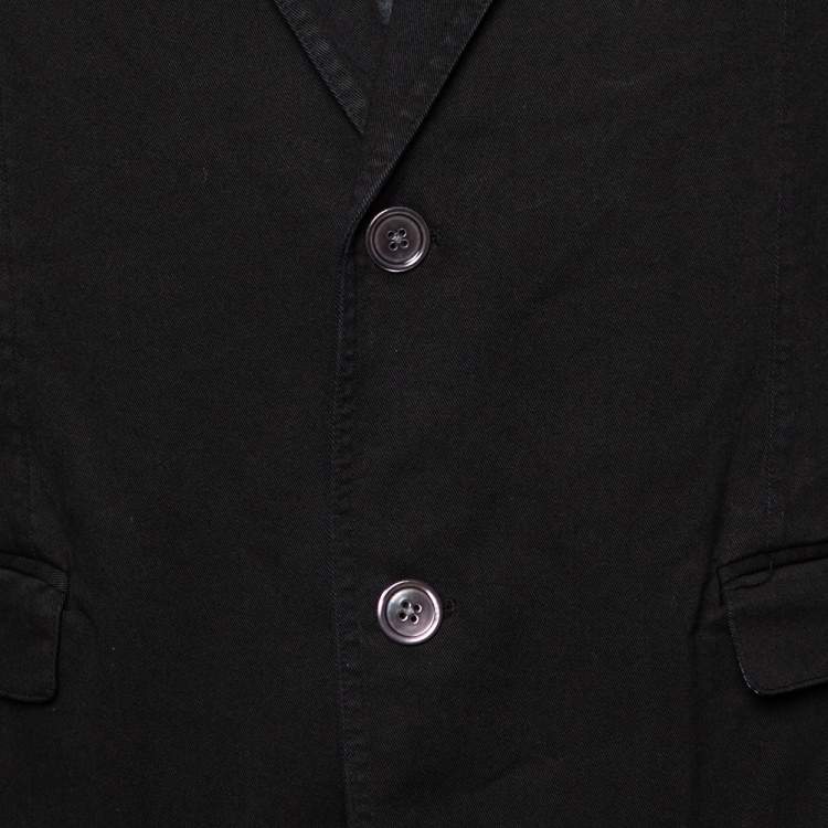 Pre Owned Dolce & Gabbana Black Denim Button Front Blazer XXL
