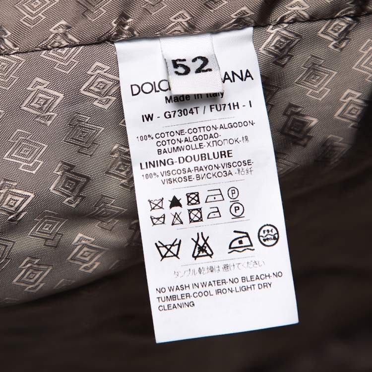 Pre Owned Dolce & Gabbana Black & Beige Cotton Vest XL