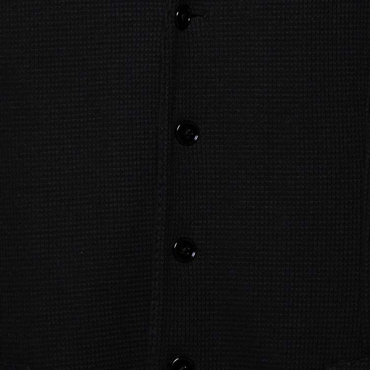 Pre Owned Dolce & Gabbana Black & Beige Cotton Vest XL