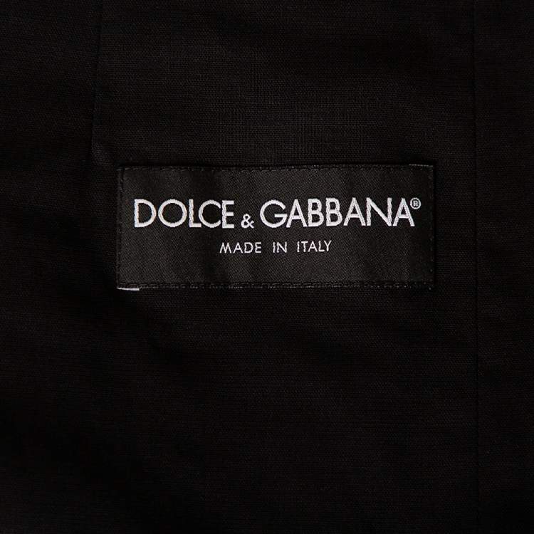 Pre Owned Dolce & Gabbana Black Wool Button Front Lightweight Blazer XXL