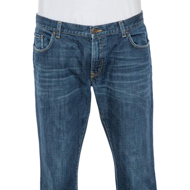 Pre Owned Dolce & Gabbana Navy Blue Denim Classic 14 Jeans XL