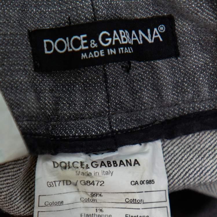 Pre Owned Dolce & Gabbana  Grey Denim Classic 14 Jeans XXL 