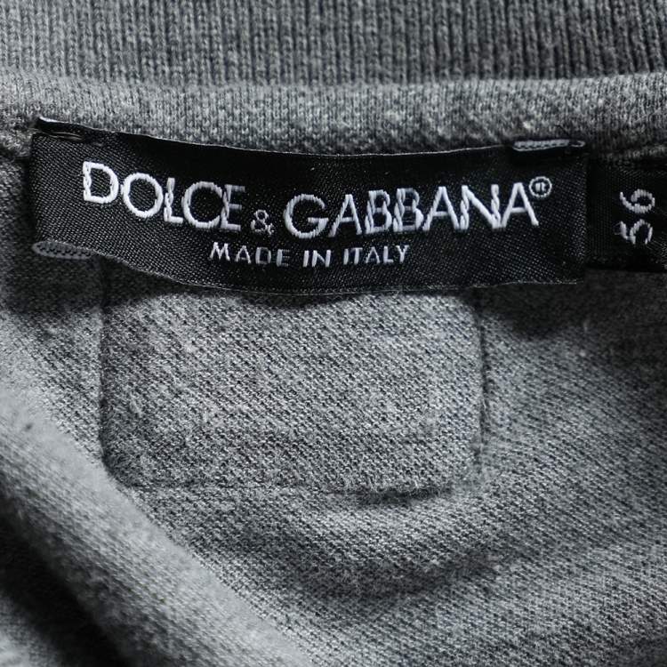 Pre Owned Dolce & Gabbana Grey Cotton Pique Polo T-Shirt 3XL