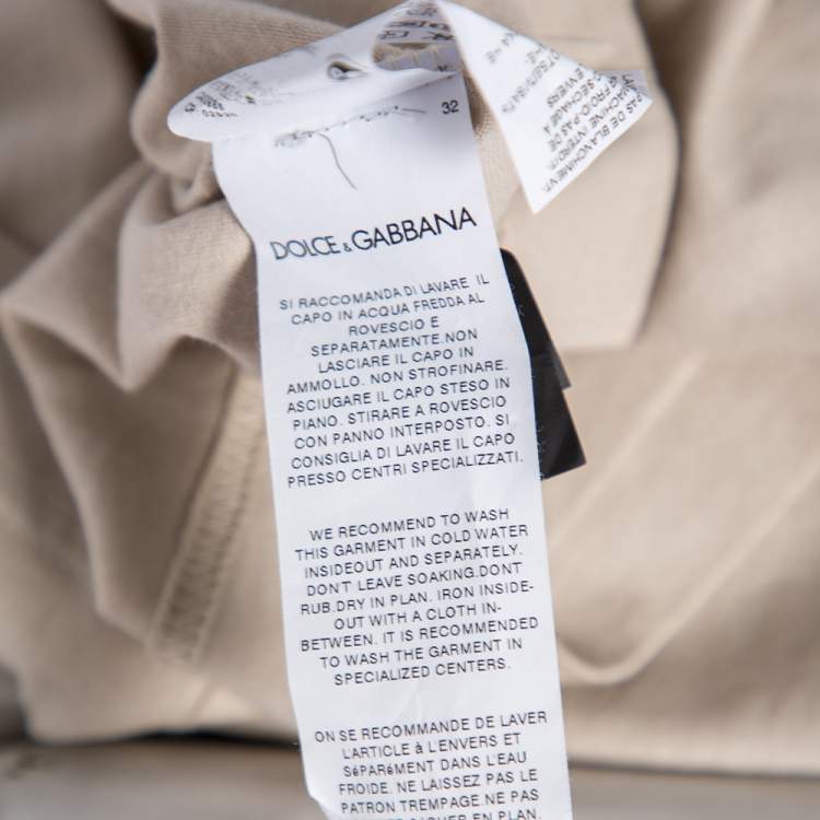 Pre Owned Dolce & Gabbana Beige Cotton Marilyn Monroe Printed Crewneck T-Shirt M